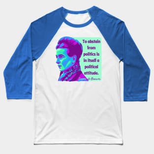 Simone de Beauvoir Portrait and Quote Baseball T-Shirt